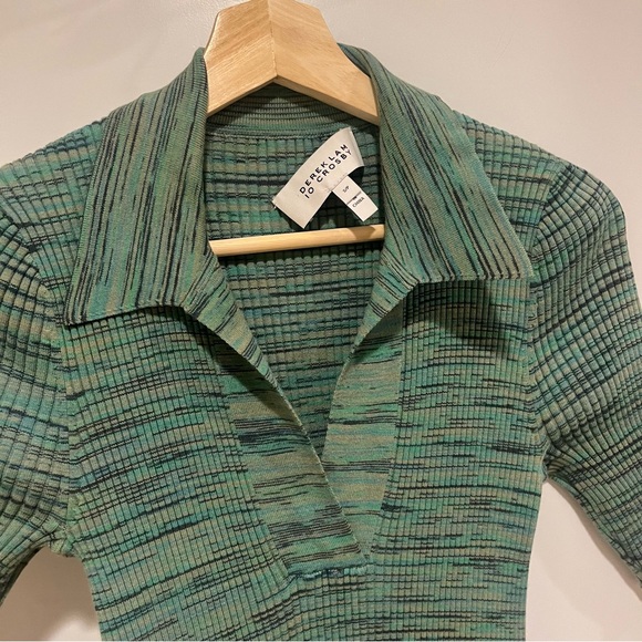 Derek Lam 10 Crosby Cianna Polo Collar Sweater Dress S Knit Midi - Picture 3 of 7